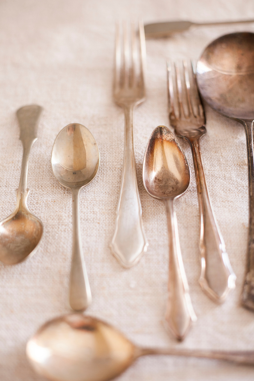 Old silver cutlery